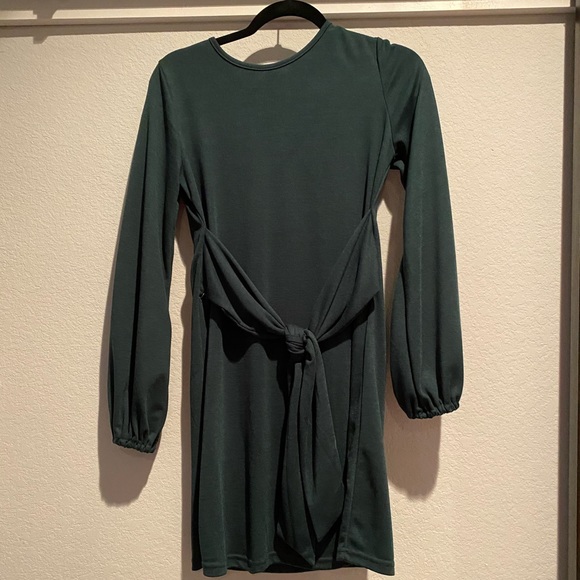 Amazon Fashion Green Tie Dress - Picture 3 of 8